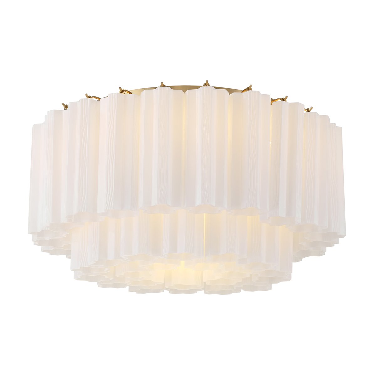 Aurora Ceiling Lamp Glass Tube Layered Amber-Neutral Decor