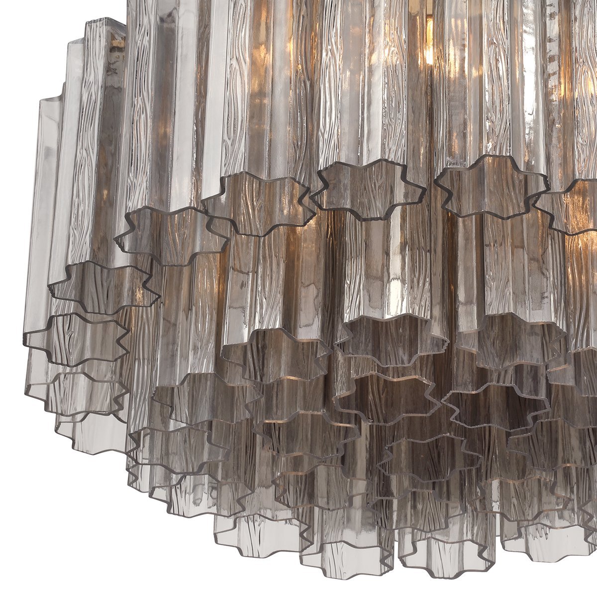 Aurora Ceiling Lamp Glass Tube Layered Amber-Neutral Decor