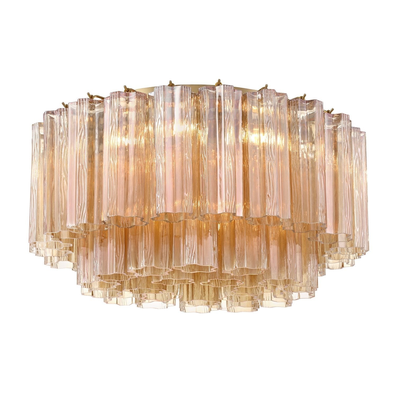 Aurora Ceiling Lamp Glass Tube Layered Amber-Neutral Decor