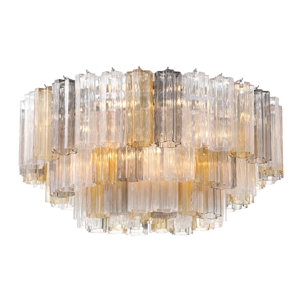 Aurora Ceiling Lamp Glass Tube Layered Amber-Neutral Decor