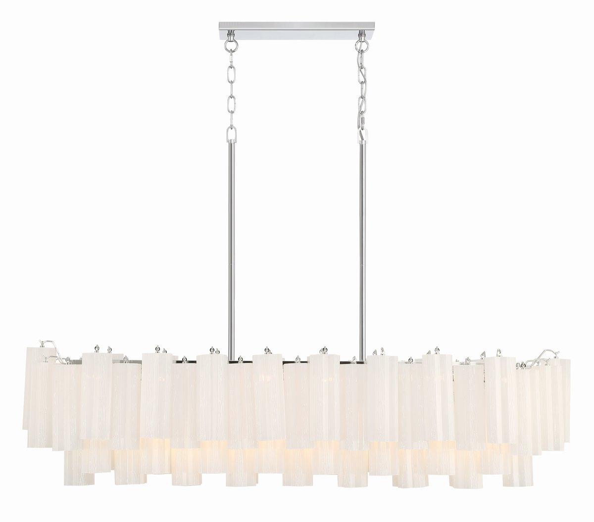 Aurora Linear Chandelier Glass Tube Tiered Amber-Neutral Decor