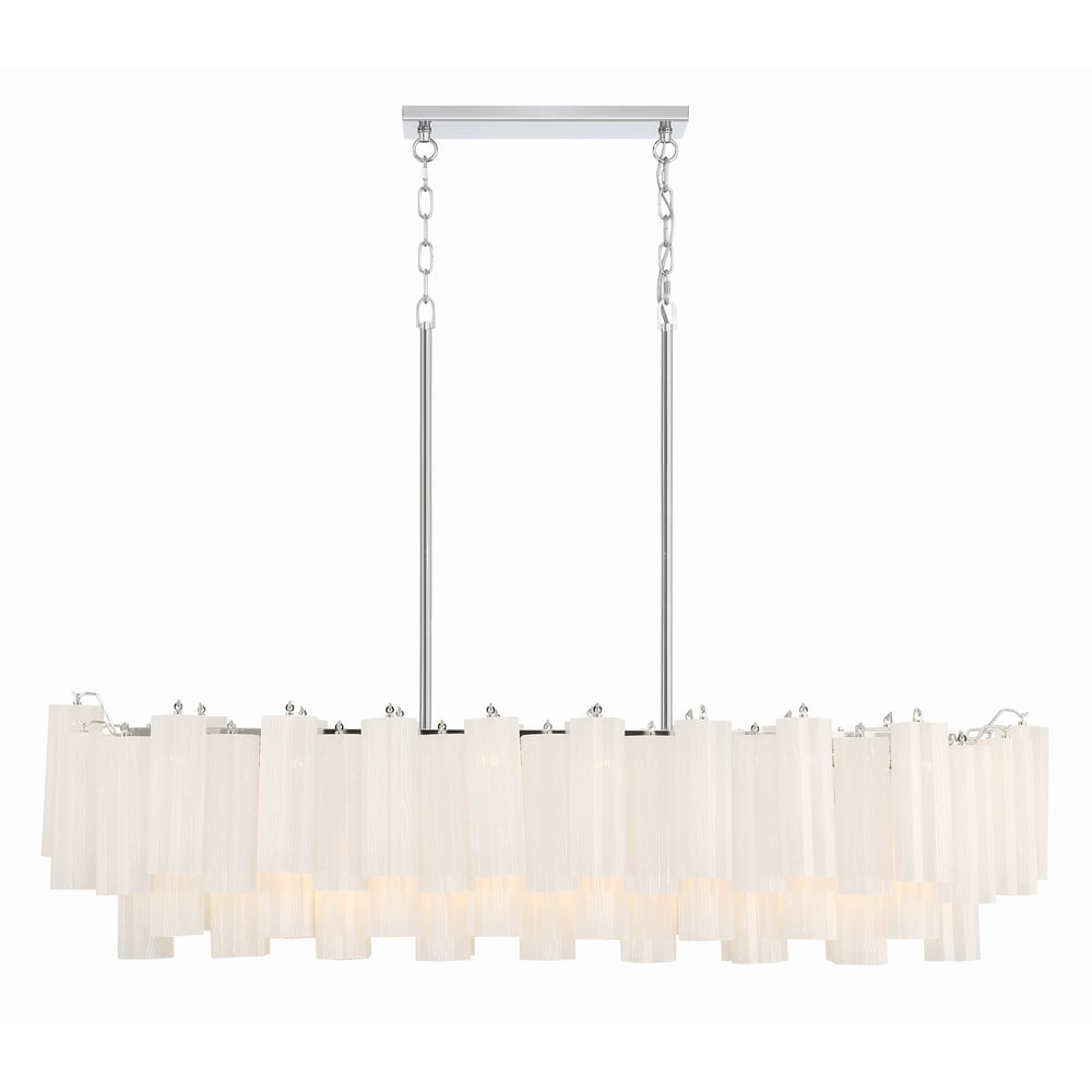 Aurora Linear Chandelier Glass Tube Tiered Amber-Neutral Decor