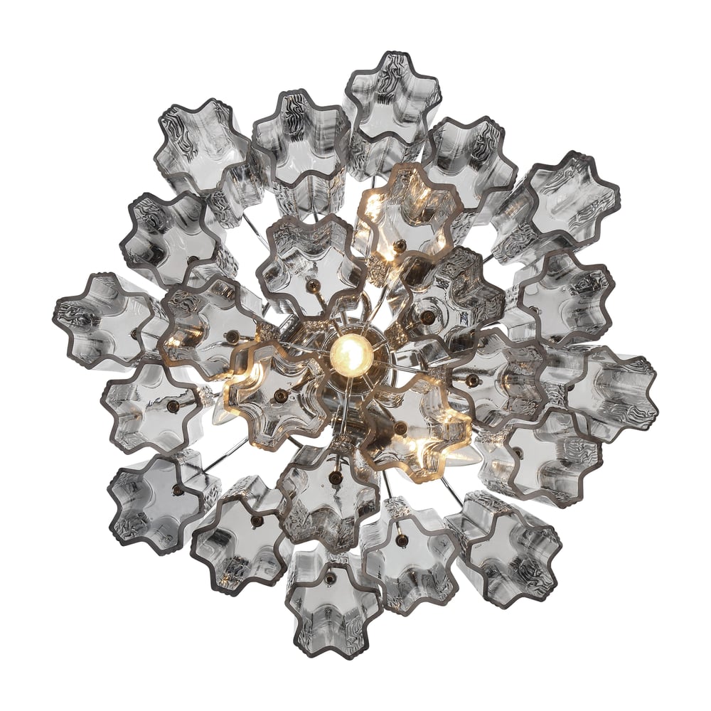 Namo Murano Chandelier Glass Tube Layered Amber-Neutral Decor