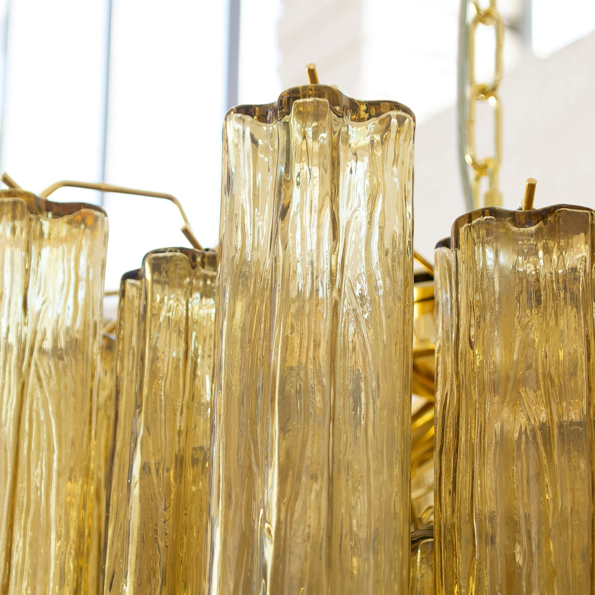 Aurora Chandelier Glass Tube Layered Luxury-Neutral Decor