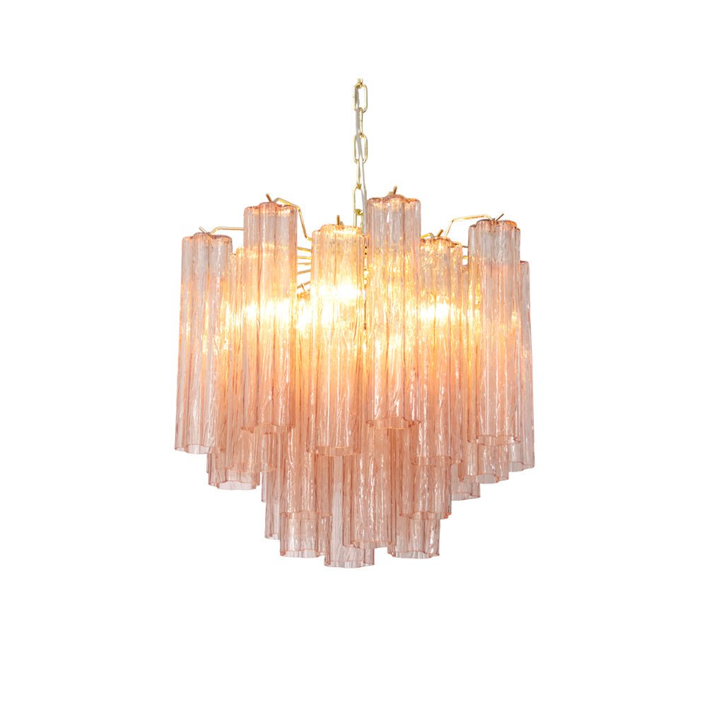 Aurora Chandelier Glass Tube Layered Luxury-Neutral Decor