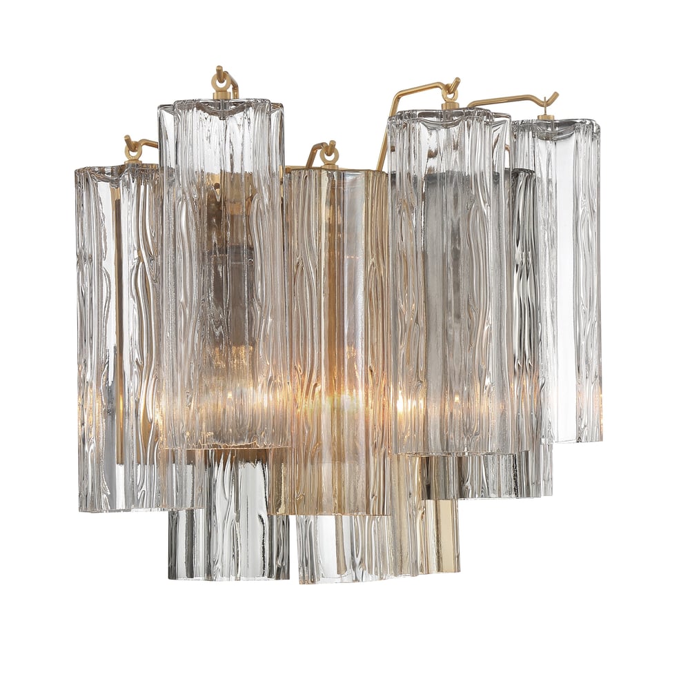 Ravo Wall Light Tronchi Glass Tube Tiered Amber Modern-Neutral Decor