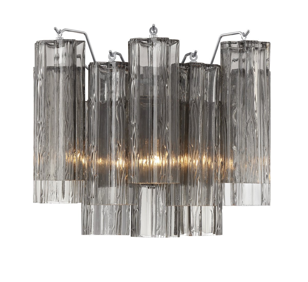 Ravo Wall Light Tronchi Glass Tube Tiered Amber Modern-Neutral Decor