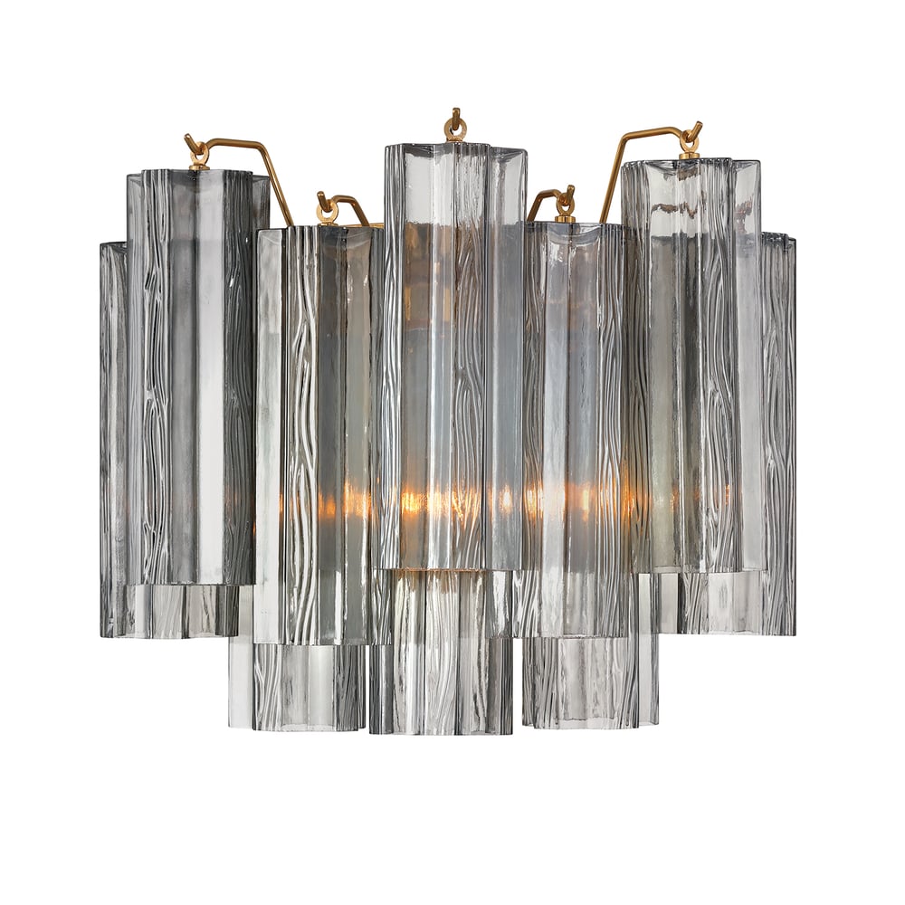 Ravo Wall Light Tronchi Glass Tube Tiered Amber Modern-Neutral Decor