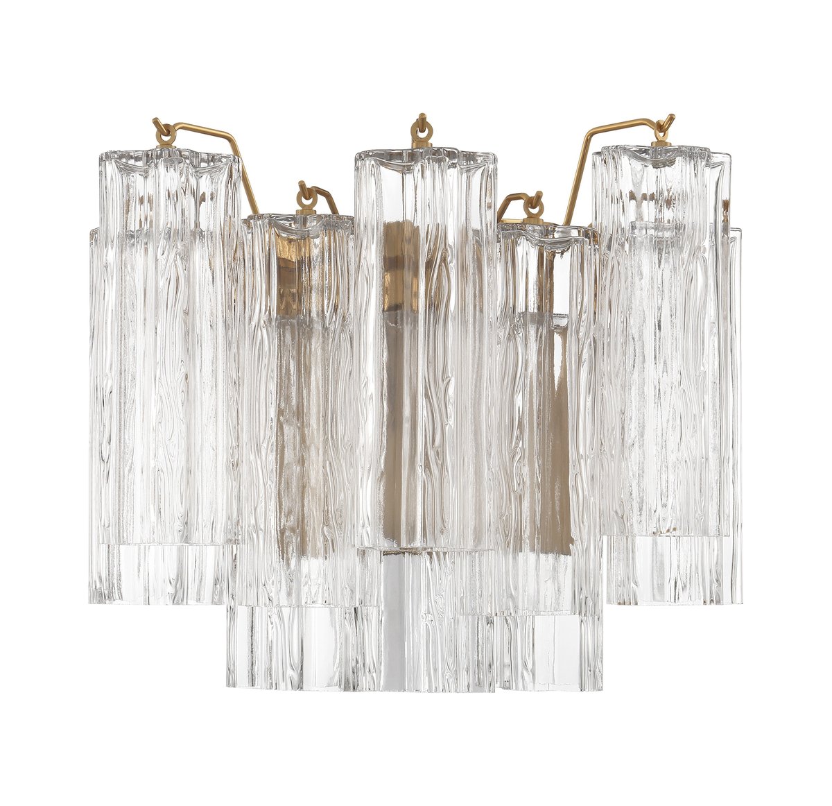 Ravo Wall Light Tronchi Glass Tube Tiered Amber Modern-Neutral Decor