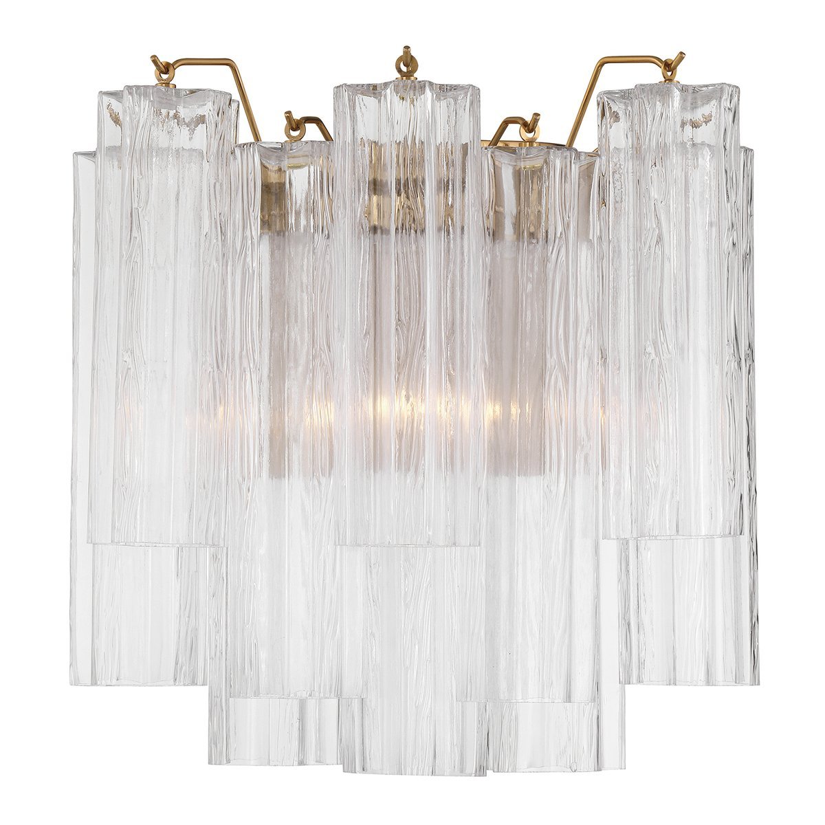 Ravo Wall Light Tronchi Glass Tube Tiered Amber Modern-Neutral Decor