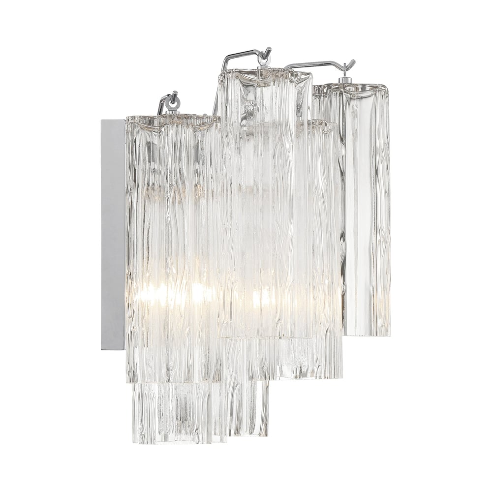 Ravo Wall Light Tronchi Glass Tube Tiered Amber Modern-Neutral Decor