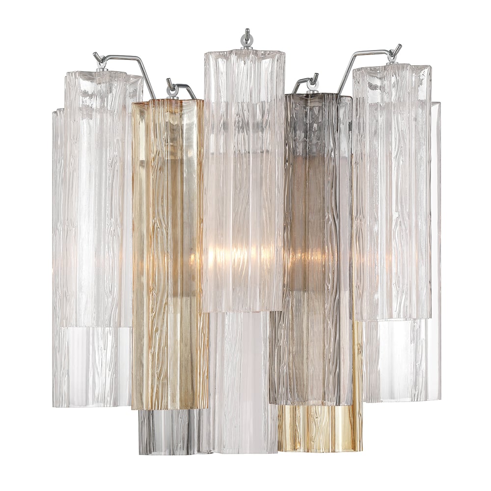 Ravo Wall Light Tronchi Glass Tube Tiered Amber Modern-Neutral Decor