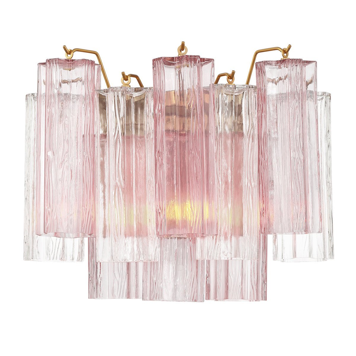 Ravo Wall Light Tronchi Glass Tube Tiered Amber Modern-Neutral Decor