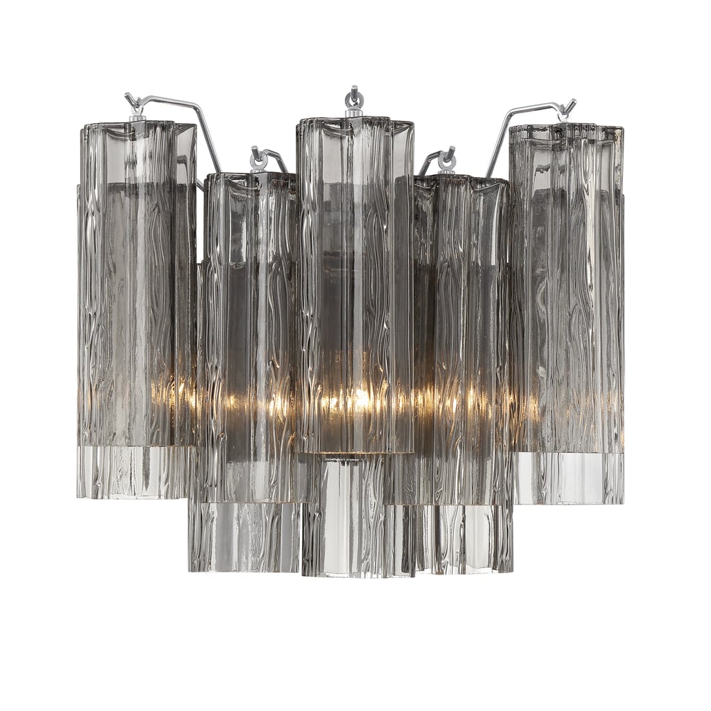 Ravo Wall Light Tronchi Glass Tube Tiered Amber Modern-Neutral Decor