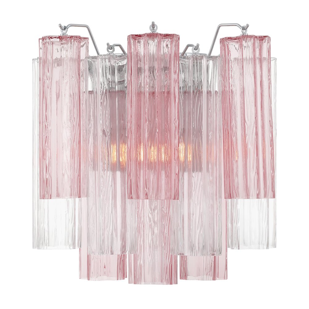 Ravo Wall Light Tronchi Glass Tube Tiered Amber Modern-Neutral Decor