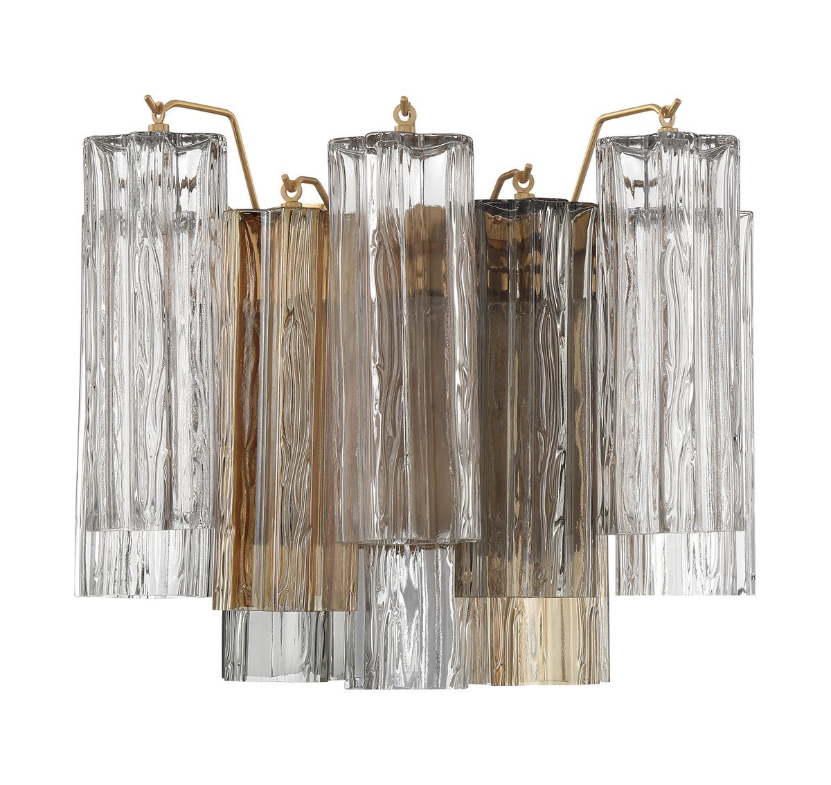 Ravo Wall Light Tronchi Glass Tube Tiered Amber Modern-Neutral Decor
