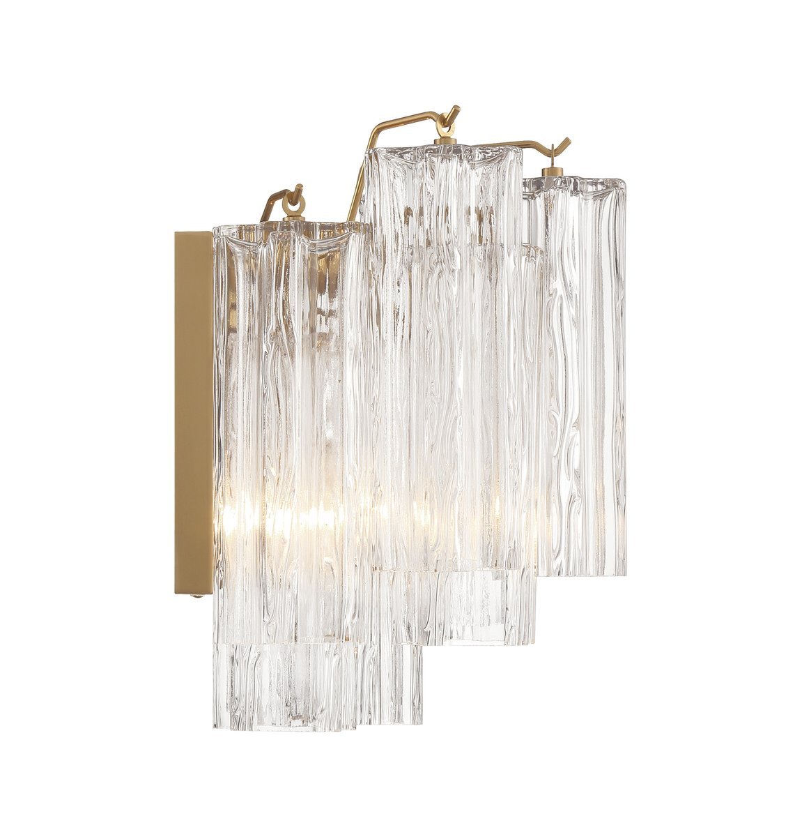 Ravo Wall Light Tronchi Glass Tube Tiered Amber Modern-Neutral Decor