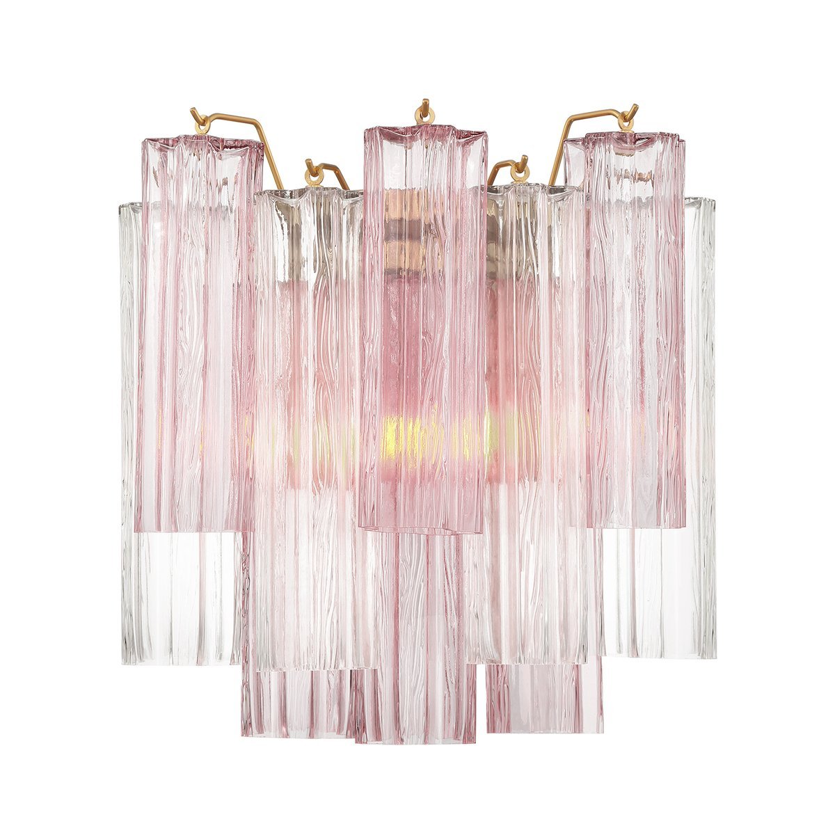 Ravo Wall Light Tronchi Glass Tube Tiered Amber Modern-Neutral Decor