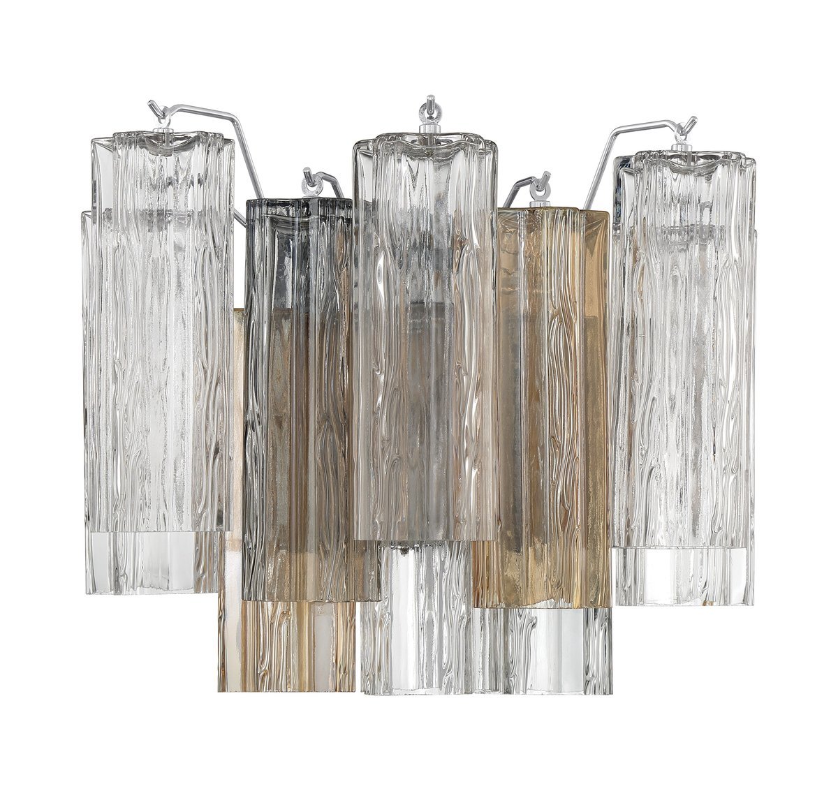 Ravo Wall Light Tronchi Glass Tube Tiered Amber Modern-Neutral Decor