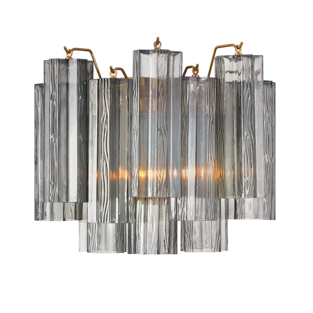 Ravo Wall Light Tronchi Glass Tube Tiered Amber Modern-Neutral Decor