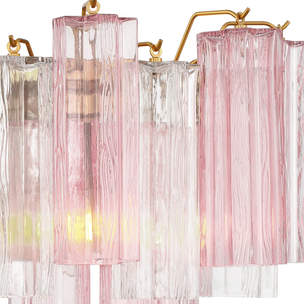 Ravo Wall Light Tronchi Glass Tube Tiered Amber Modern-Neutral Decor