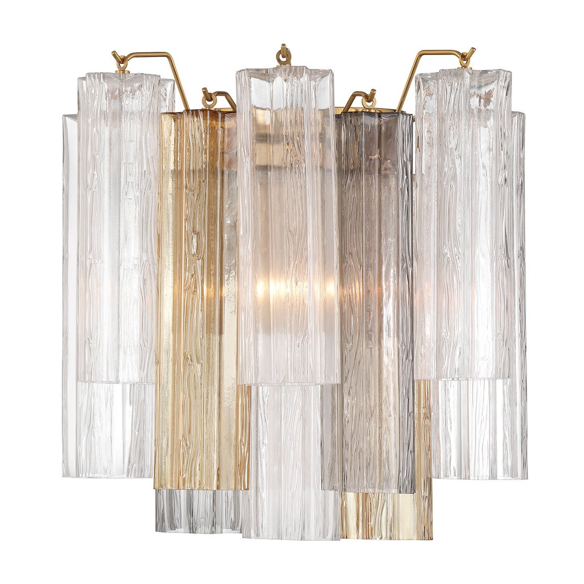 Ravo Wall Light Tronchi Glass Tube Tiered Amber Modern-Neutral Decor