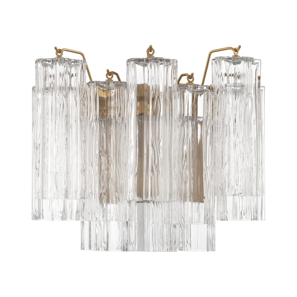 Ravo Wall Light Tronchi Glass Tube Tiered Amber Modern-Neutral Decor