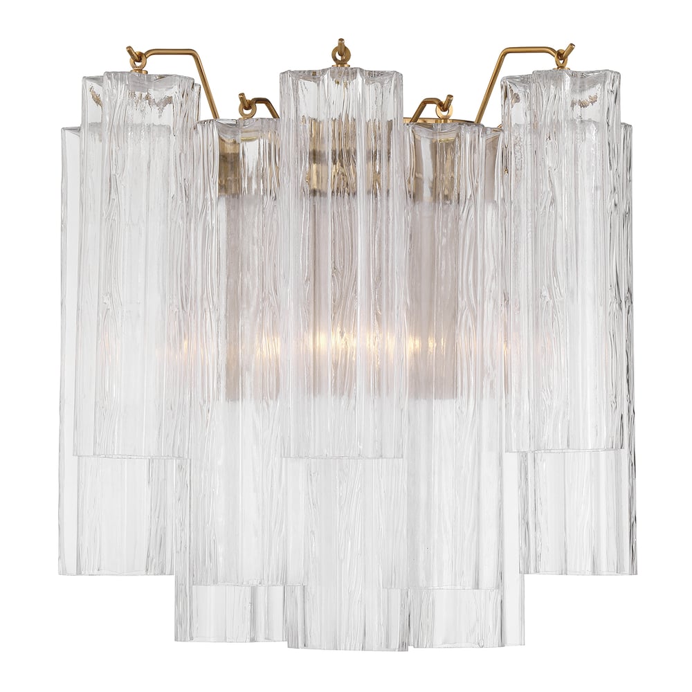 Ravo Wall Light Tronchi Glass Tube Tiered Amber Modern-Neutral Decor