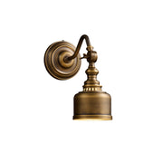 Addison Gooseneck Wall Lamp in antique brass finish.