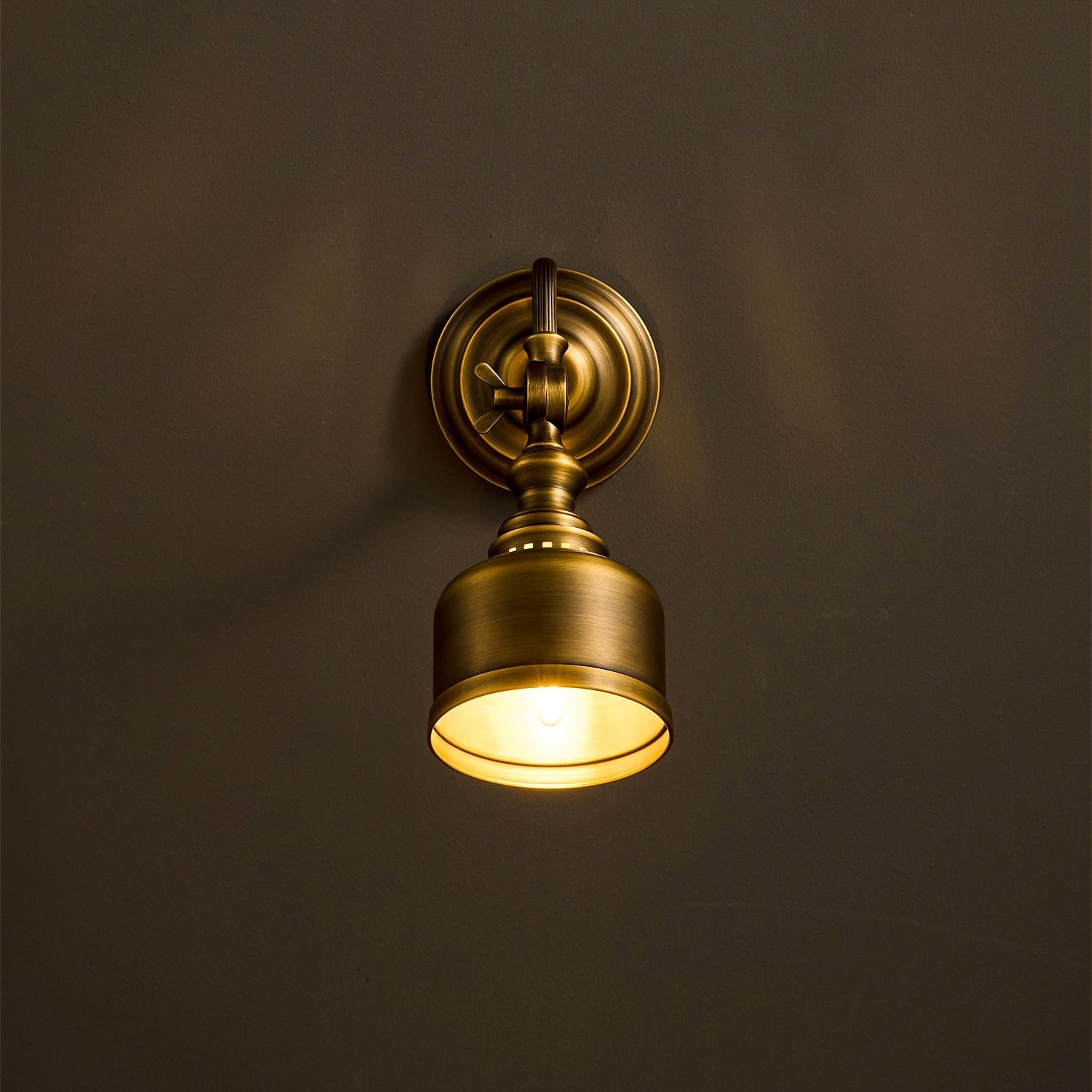 The lamp's arm pivoted downwards.