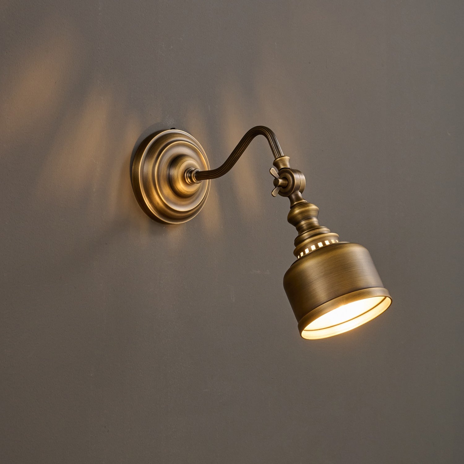 Addison Wall Lamp in a mid-century modern living room.