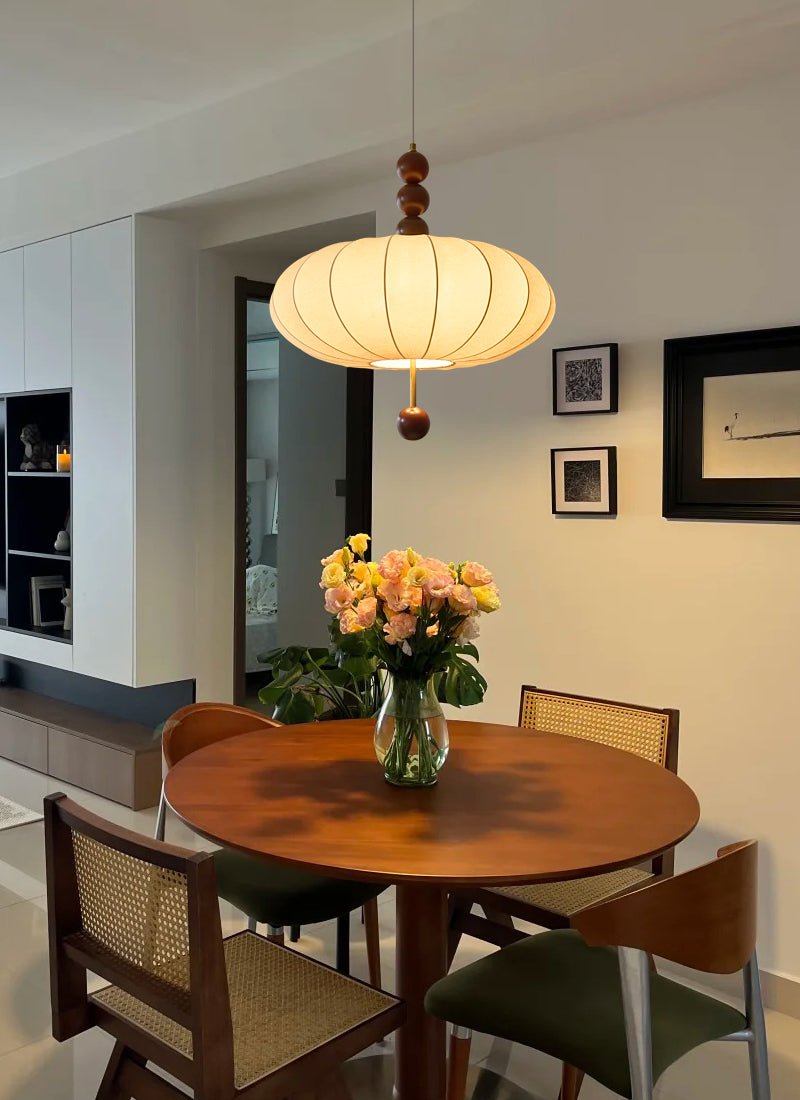 Koda Vintage Fabric Pendant Light-Neutral Decor
