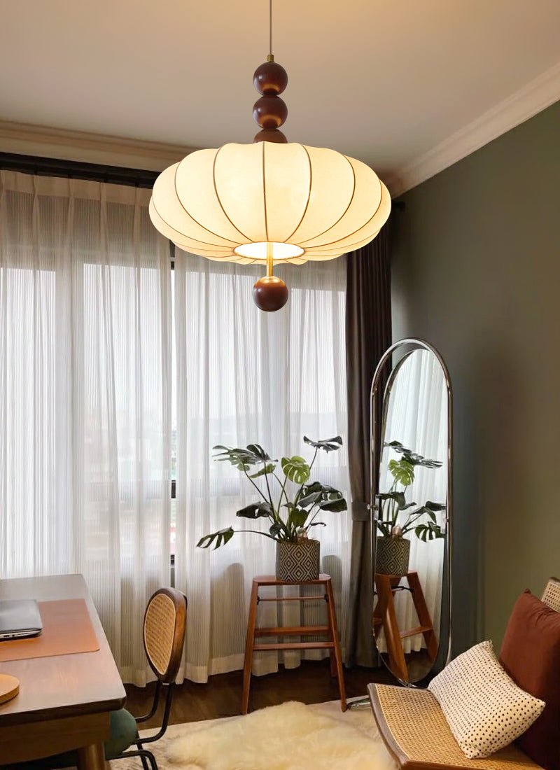 Koda Vintage Fabric Pendant Light-Neutral Decor