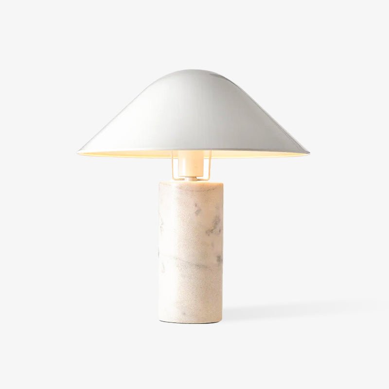 Elyrian Marble Minimalist Table Lamp-Neutral Decor