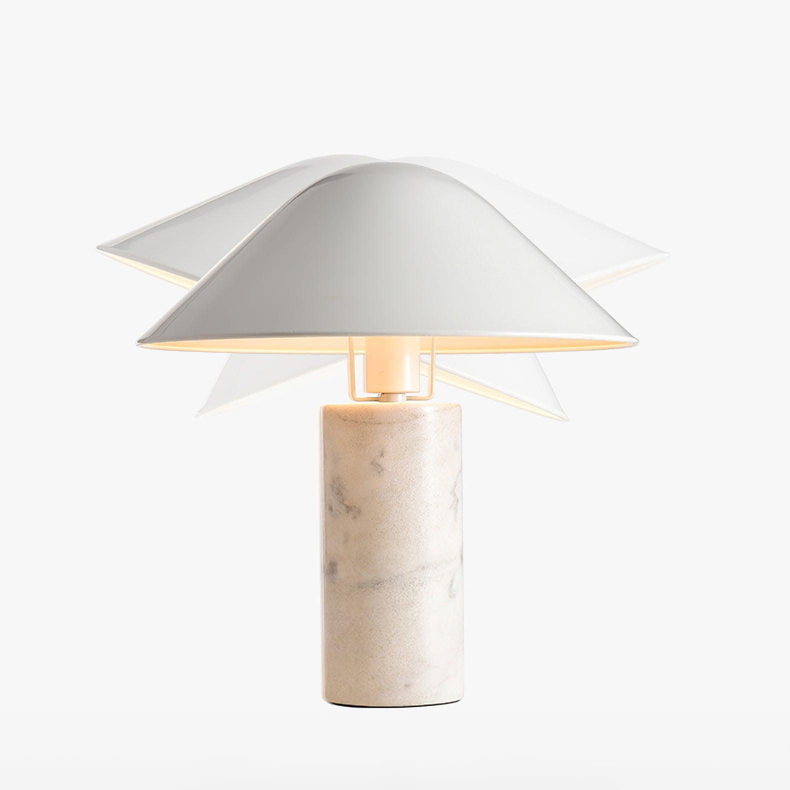 Elyrian Marble Minimalist Table Lamp-Neutral Decor