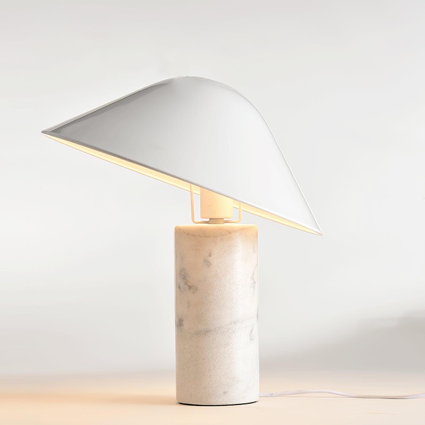 Elyrian Marble Minimalist Table Lamp-Neutral Decor