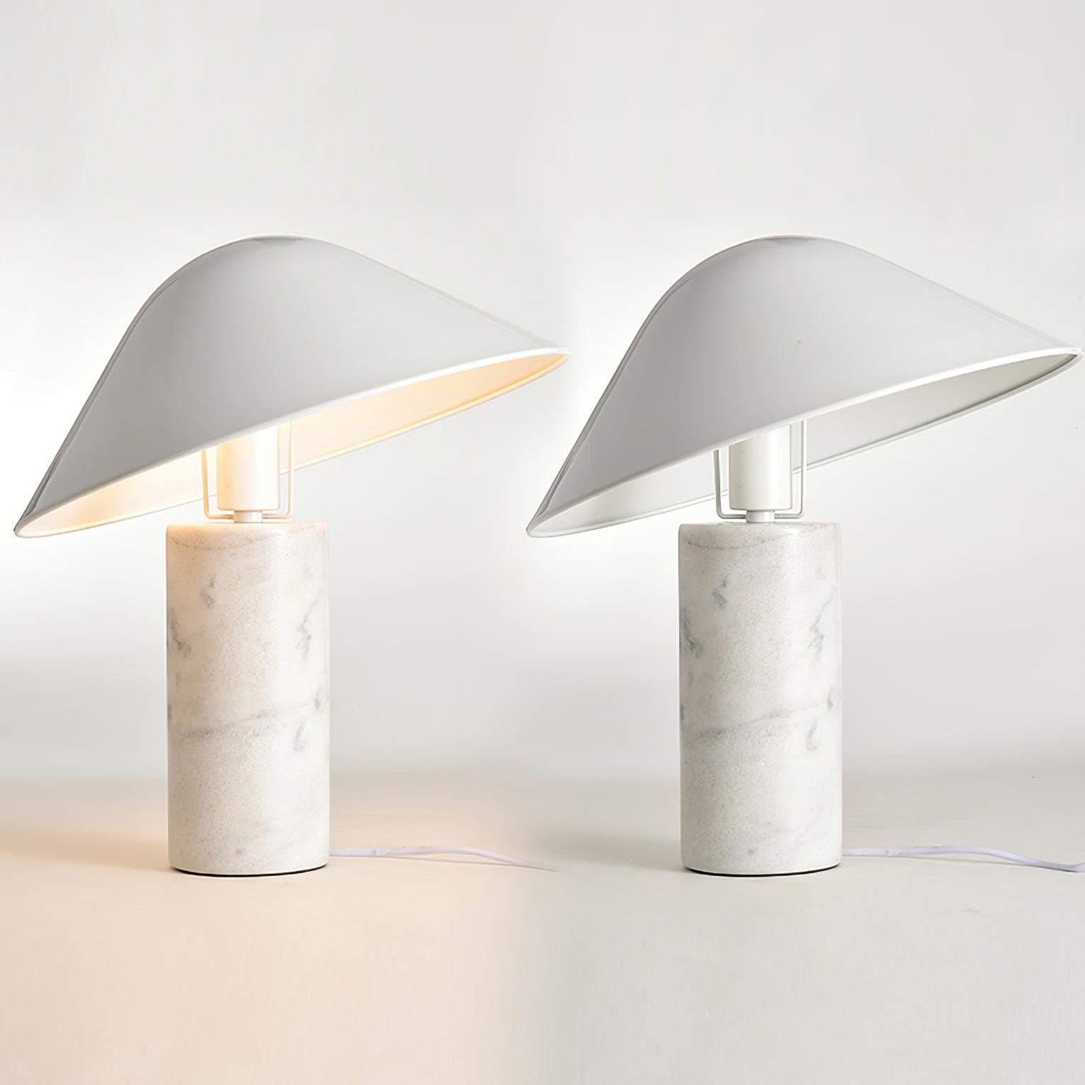 Elyrian Marble Minimalist Table Lamp-Neutral Decor