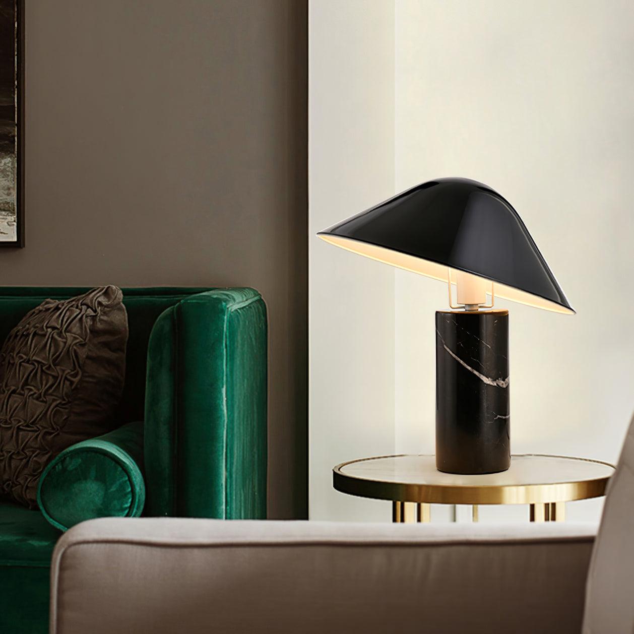 Elyrian Marble Minimalist Table Lamp-Neutral Decor