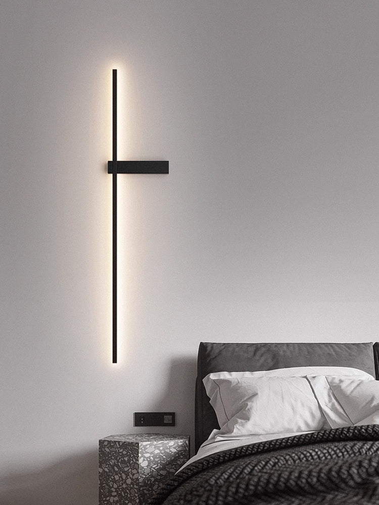 Mesv Linear Rechargeable Black Wall Lamp-Neutral Decor