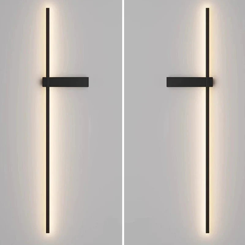 Mesv Linear Rechargeable Black Wall Lamp-Neutral Decor