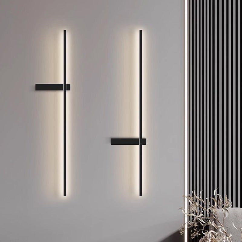 Mesv Linear Rechargeable Black Wall Lamp-Neutral Decor