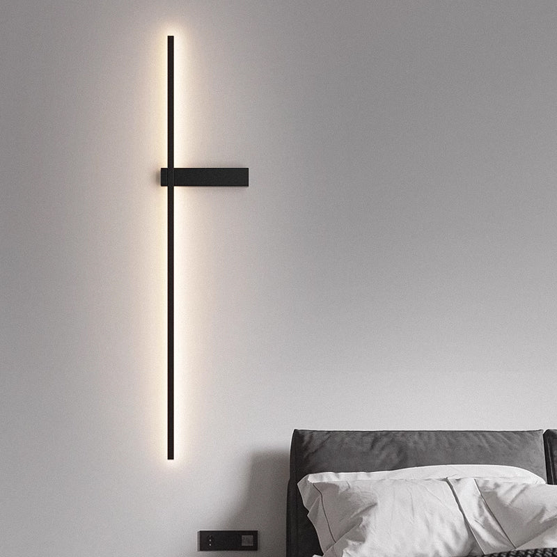 Mesv Linear Rechargeable Black Wall Lamp-Neutral Decor
