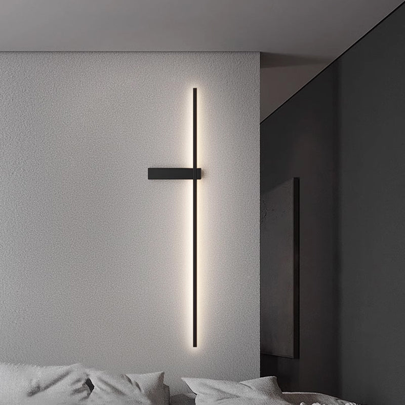 Mesv Linear Rechargeable Black Wall Lamp-Neutral Decor