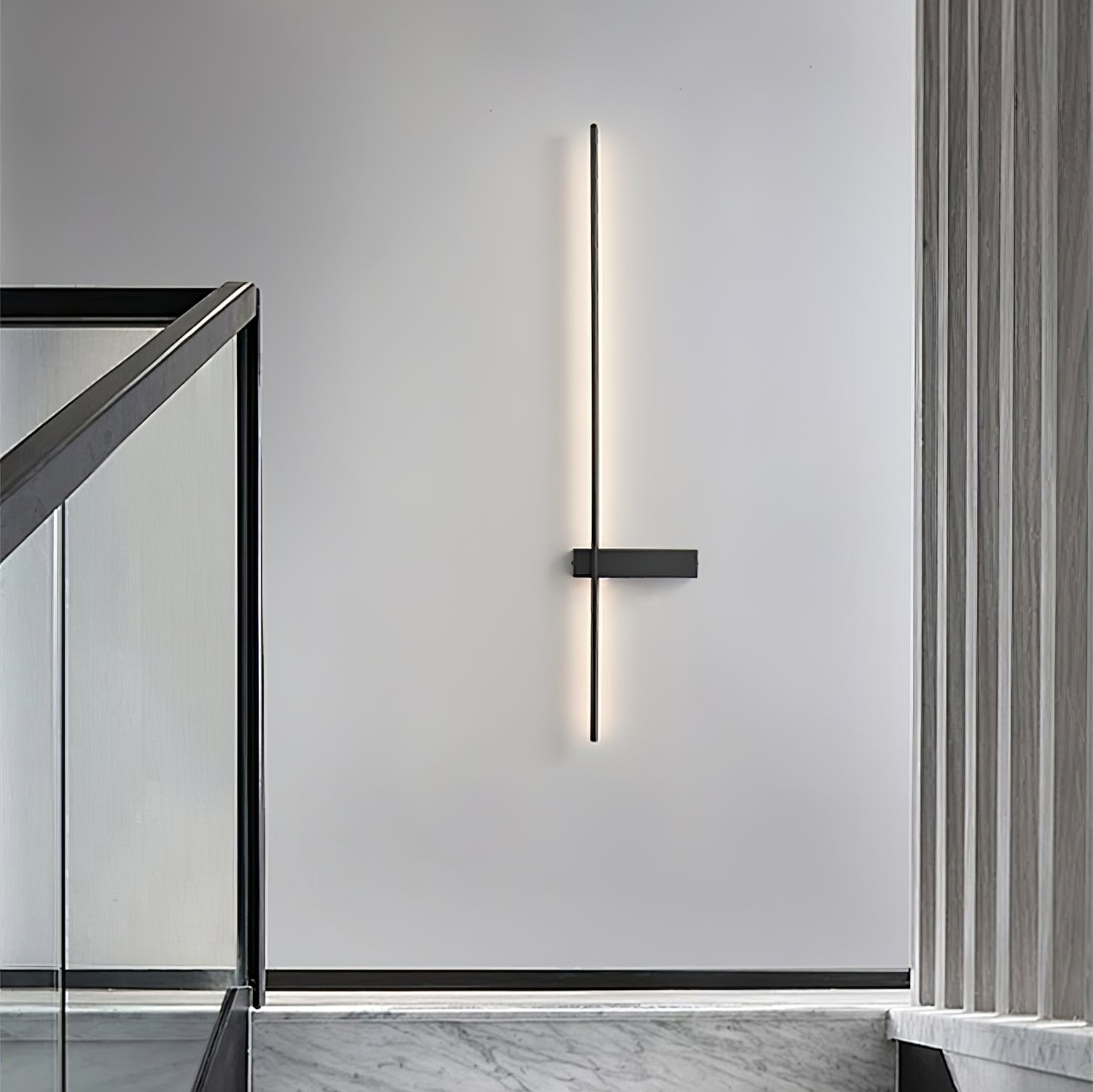 Mesv Linear Rechargeable Black Wall Lamp-Neutral Decor