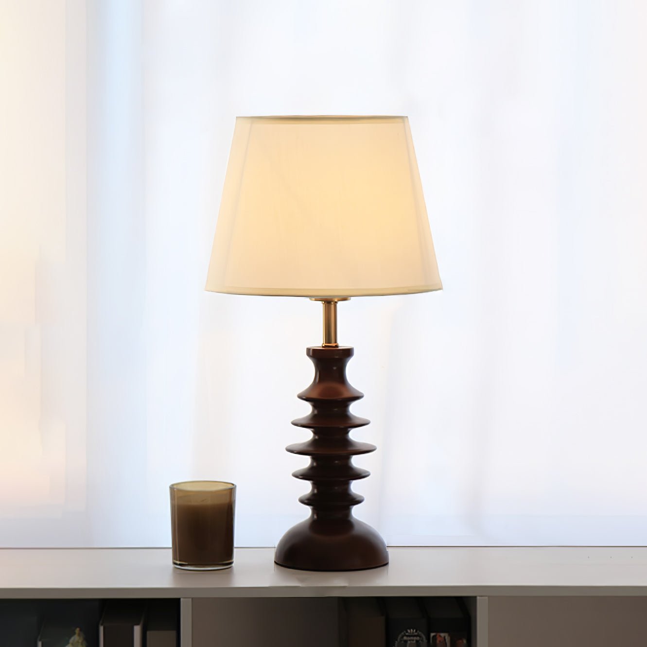 Tivoce Fabric Vintage Table Lamp-Neutral Decor