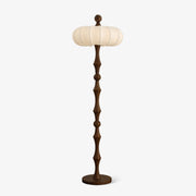 Caelis Wood Silk Floor Lamp-Neutral Decor