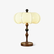 Lumae Wood & Fabric Retro Table Lamp-Neutral Decor