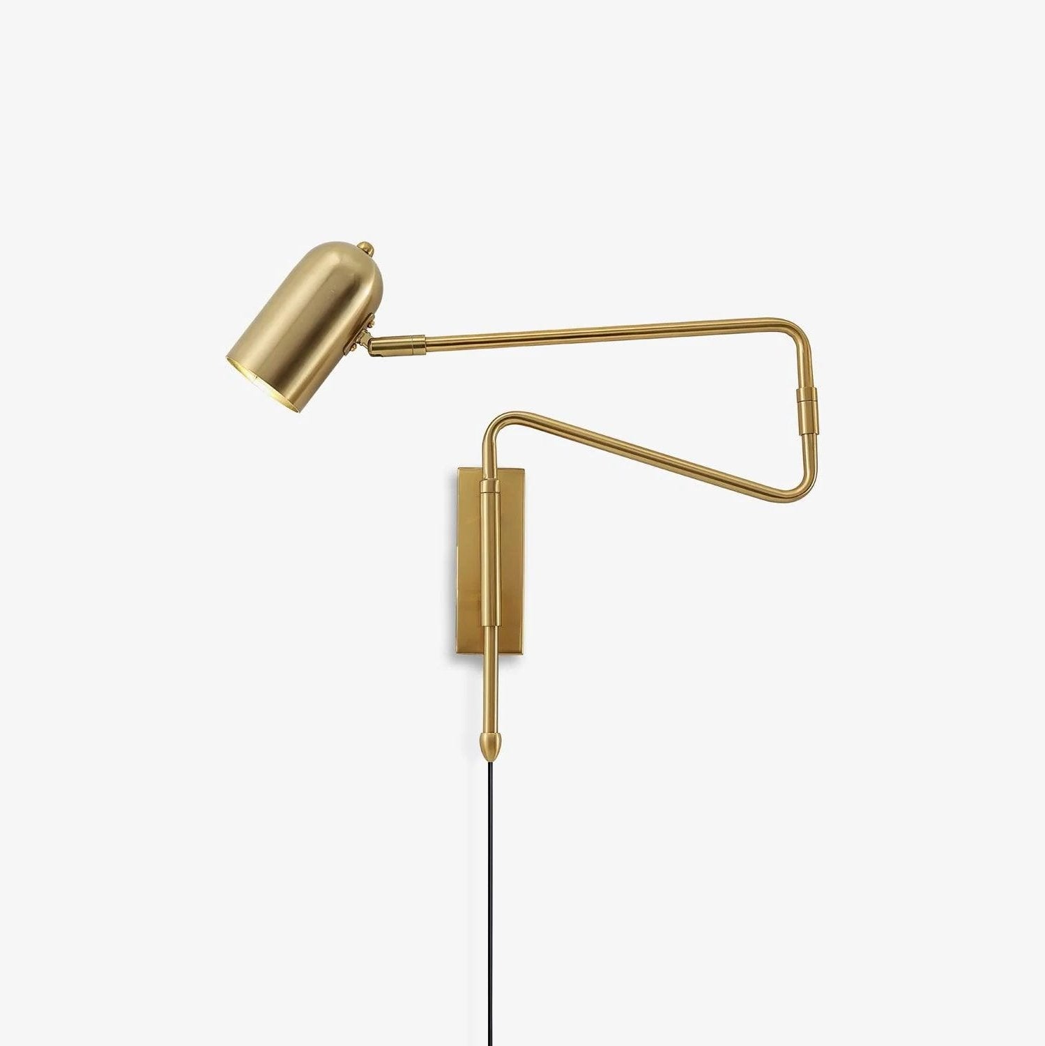 Nox Adjustable Arm Plug In Wall Lamp-Neutral Decor