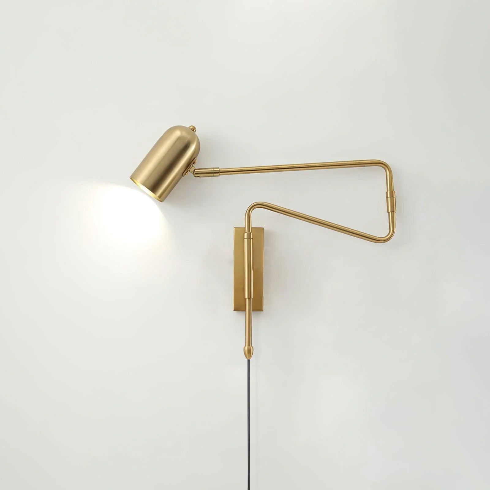 Nox Adjustable Arm Plug In Wall Lamp-Neutral Decor
