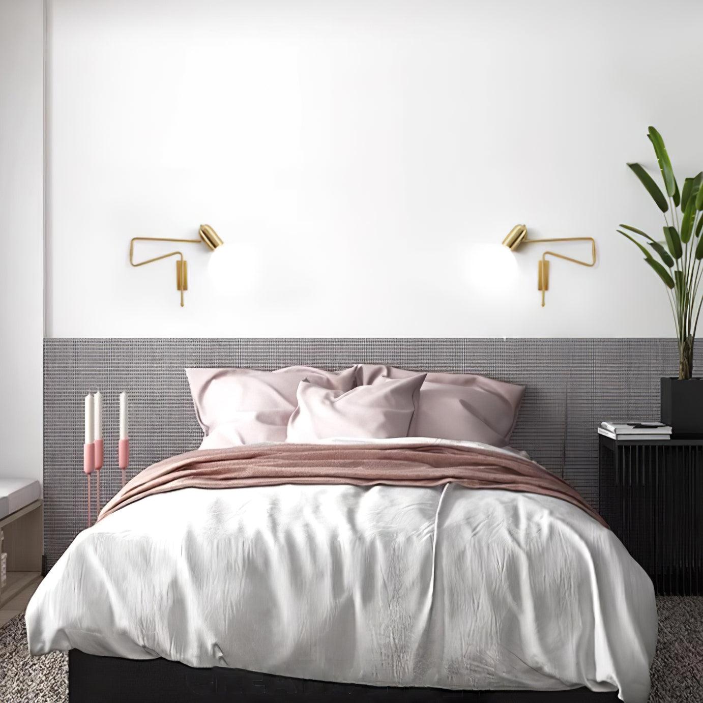 Nox Adjustable Arm Plug In Wall Lamp-Neutral Decor